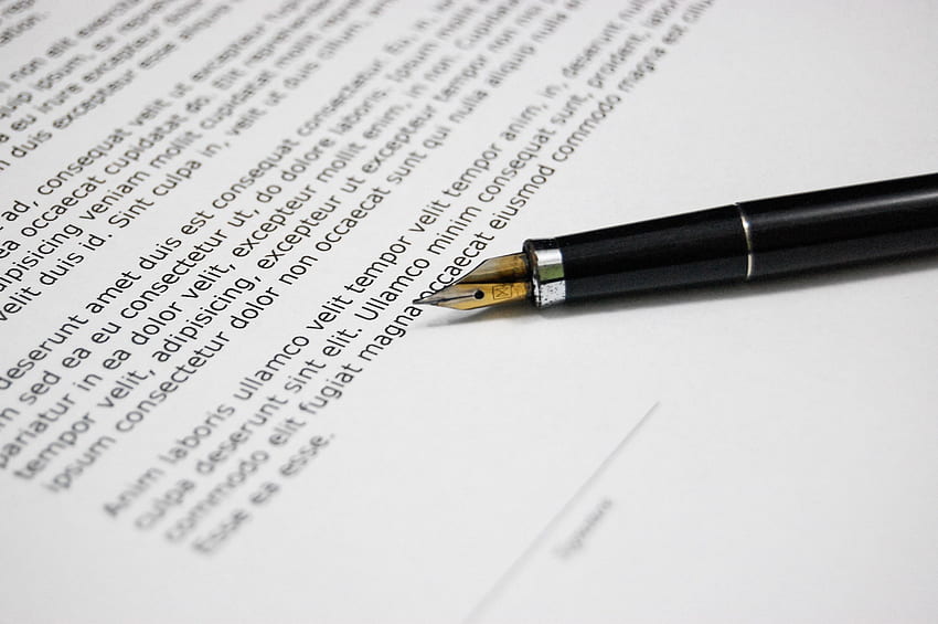 black fountain pen, Documents HD wallpaper