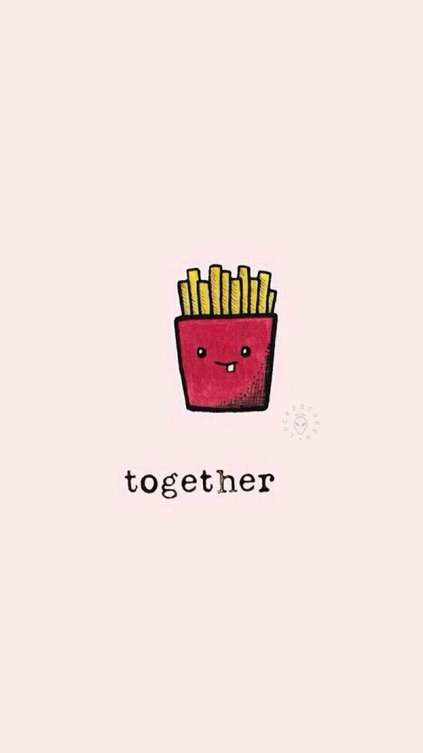 Burger and fries. Best friend , Friends , Happy , Cute French Fries HD phone wallpaper