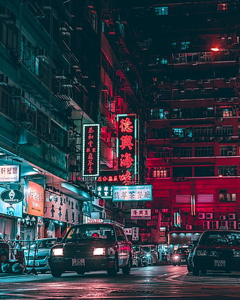 Cyberpunk Wallpapers iPhone Lock Screen Ios 17 Wallpaper -  Hong Kong