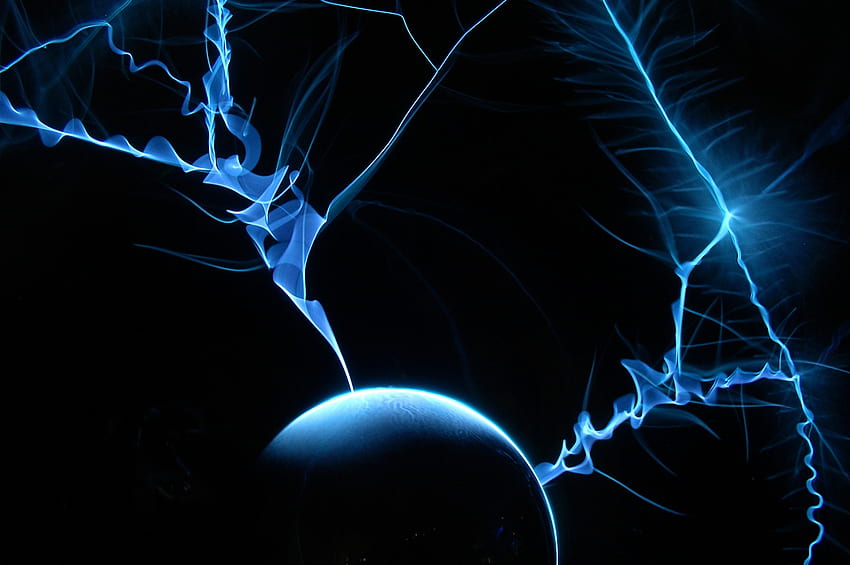 / tegangan listrik arus energi cahaya, Listrik Biru Wallpaper HD