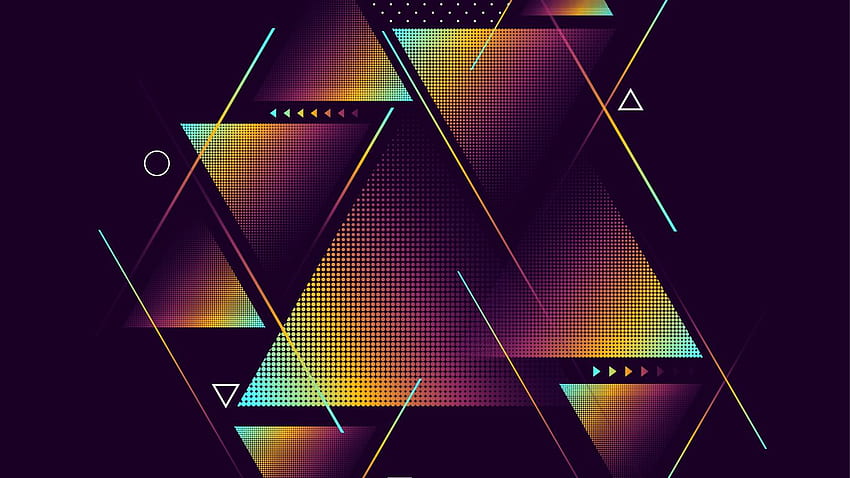 geometry, triangles, minimal, art, tablet, laptop, , background, 24076, Minimalist Geometric HD wallpaper