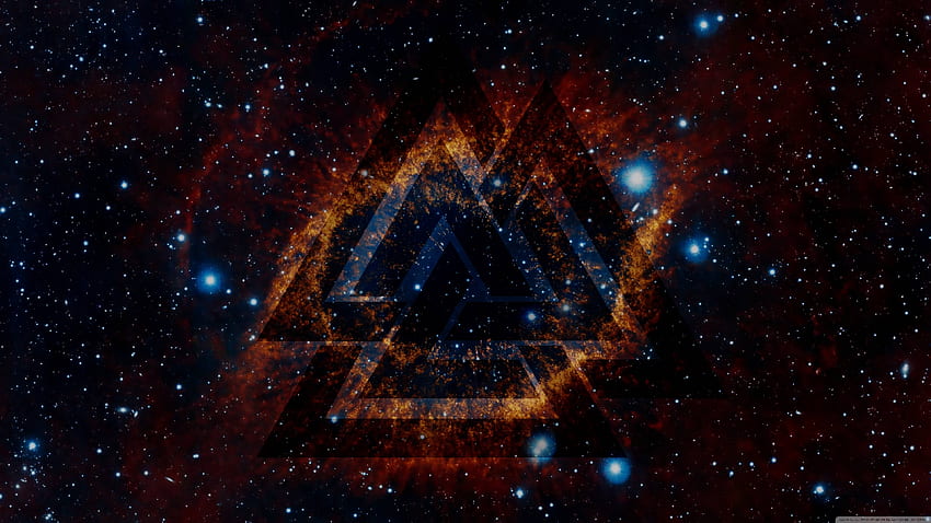 I combined a space with a valknut HD wallpaper