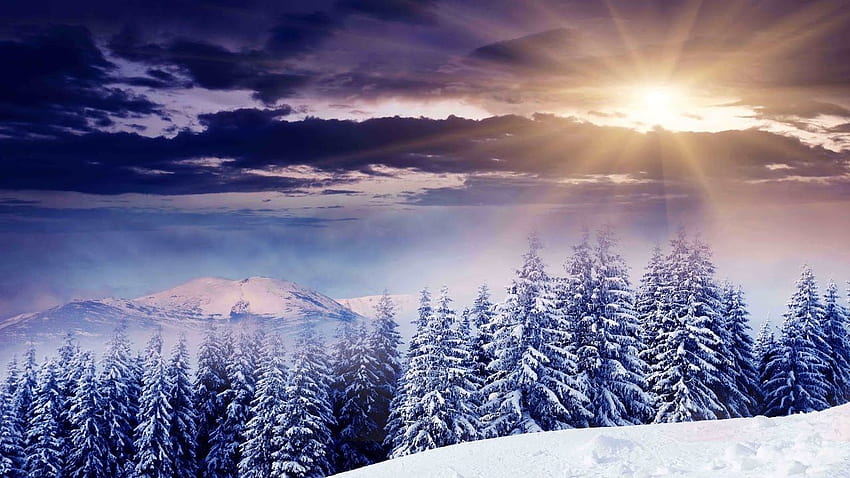 Relaxing Music, Peaceful Music, Instrumental Music, Winter's Light, Maine Winter HD wallpaper