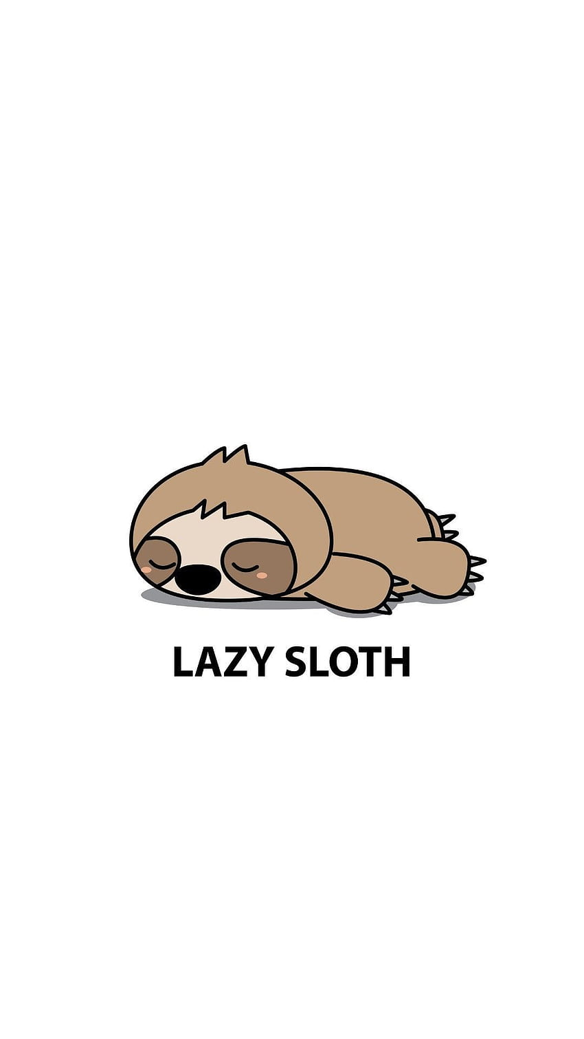 Lazy sloth, could also say happy or active or anything. Cute cartoon , Cartoon iphone, Funny, Cute Cartoon Animal HD phone wallpaper