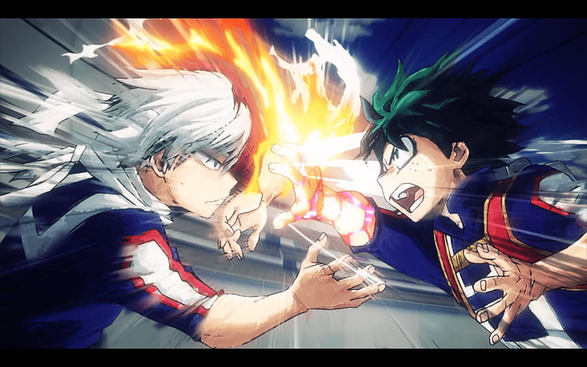 Shotō Todoroki VS Izuku Midoriya / Deku.. Boku no Hero Academia.. BNHA ...