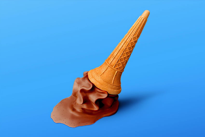 Ice cream cone, summer HD wallpaper