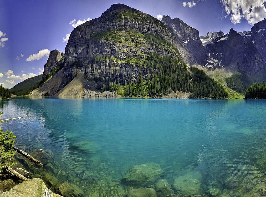 blue mountain lake, cool, nature, lake, mountain HD wallpaper