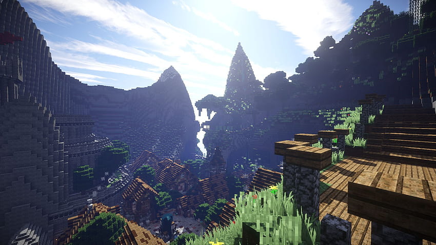พื้นหลัง Minecraft ที่น่าตื่นตาตื่นใจ Minecraft ที่สวยงาม วอลล์เปเปอร์ HD