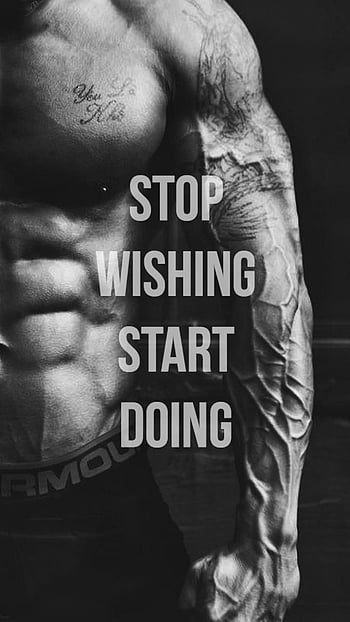 Stop Wishing Start Doing Gym , Gym Motivation - Bodybuilding Motivation,  Home Gym HD phone wallpaper | Pxfuel
