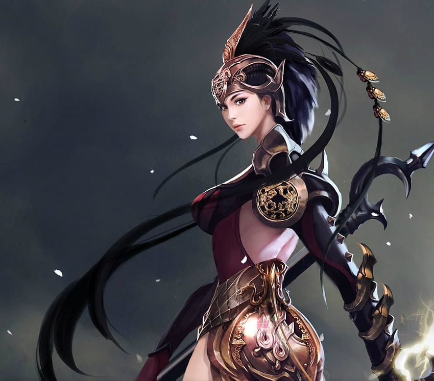 Beautiful Girl Fantasy Warrior 4K wallpaper download