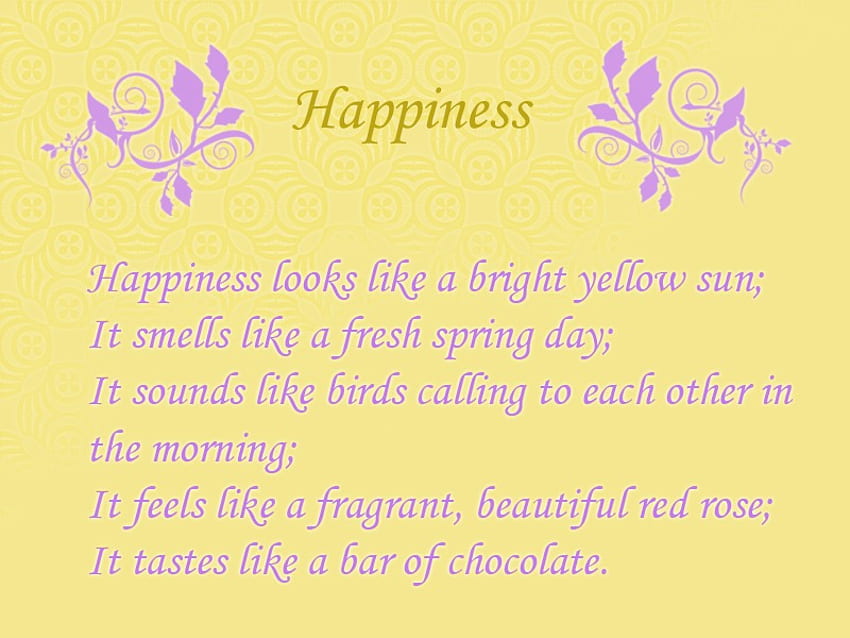 Kebahagiaan, sinar matahari, pagi, coklat, segar, cerah, kuning, hari musim semi, matahari, selamanya Wallpaper HD