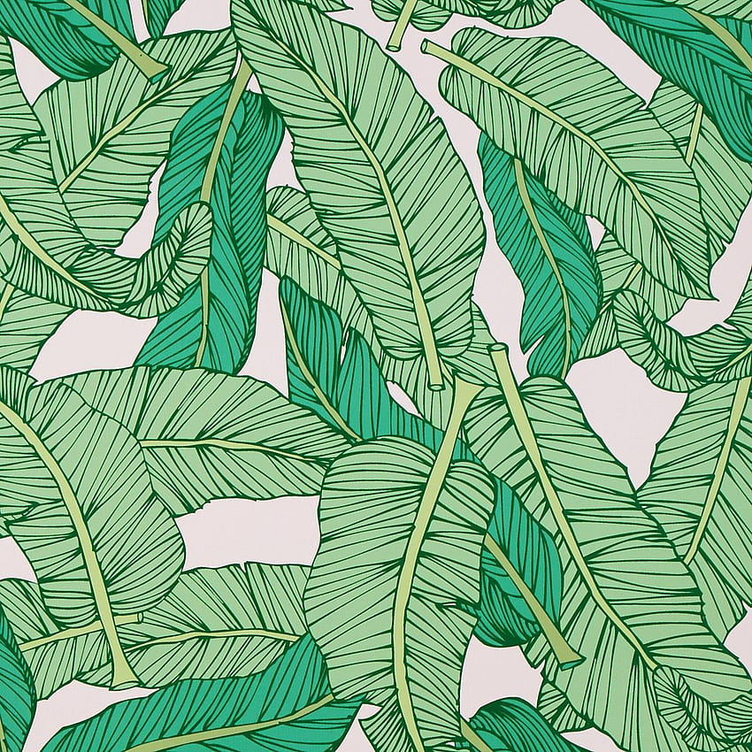 Chasing Paper Banana Leaf Removable . Chasing paper, Leaf , Floral pattern HD phone wallpaper
