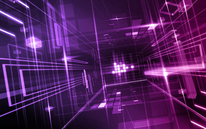 Purple Tech Background, Violet Technology HD wallpaper