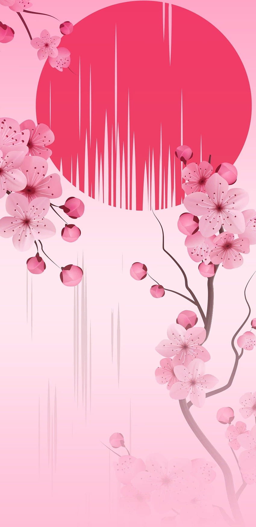 . От неизвестен изпълнител. Papel de parede flores, Papeis de parede, Decoração japonesa, Cartoon Cherry Blossom HD тапет за телефон