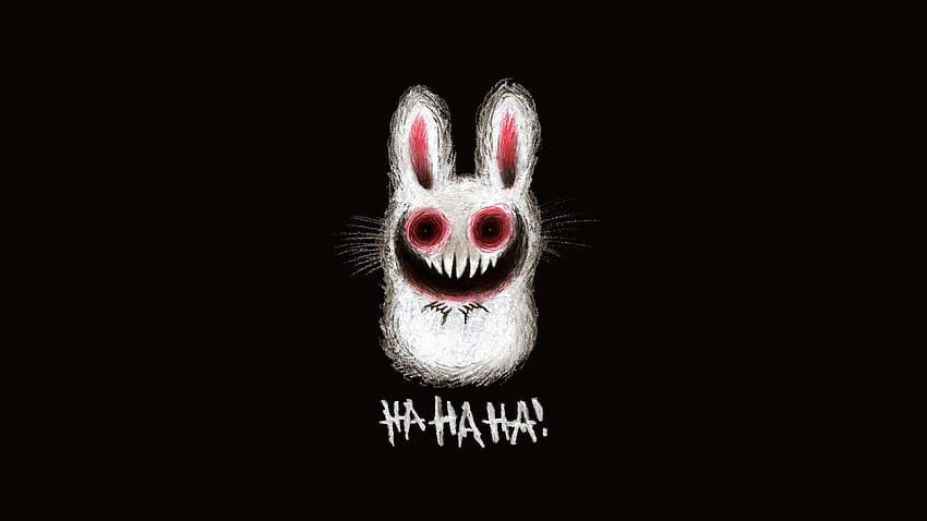 creepy, bunnies, horror, scary, minimalistic, simple background HD wallpaper