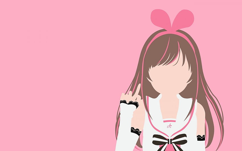Pink Minimalist Anime, Minimalist Female HD wallpaper