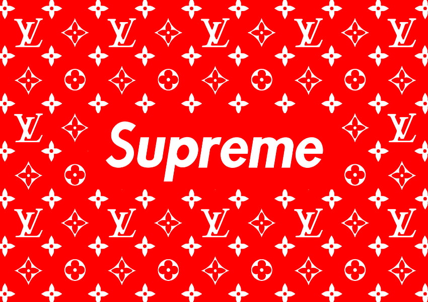 Download Black Supreme With Classic Monogram Logo Wallpaper