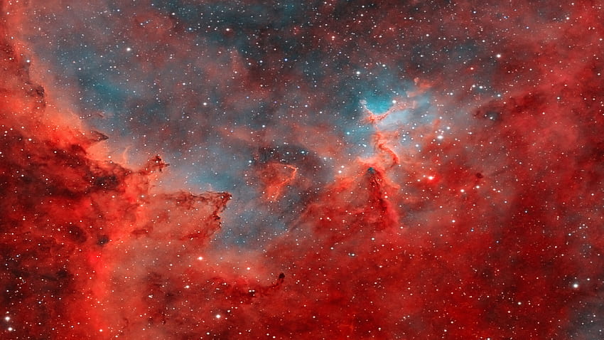 Czerwona Mgławica Czerwone Tło Mgławicy, 2560X1440 Czerwona Przestrzeń Tapeta HD