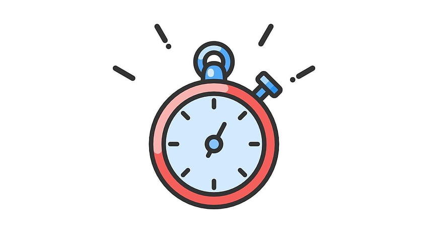 Illustrazione del logo dell'icona del cronometro in Affinity Designer. Illustrazione del logo, cronometro, arte della velocità Sfondo HD
