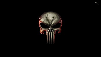 Spawn Wallpaper 4K, Skull, Punisher, Black background