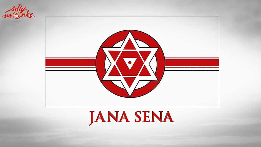 Анимация на логото на партията Jana Sena - Новата политическа партия JanaSena на Pawan Kalyan HD тапет