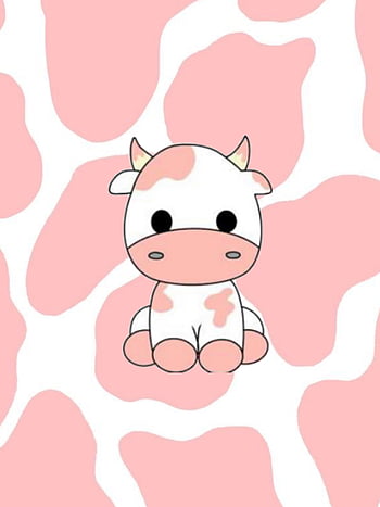 Pink Cute Cow Pattern Background Wallpaper Stock Illustration 2028330431