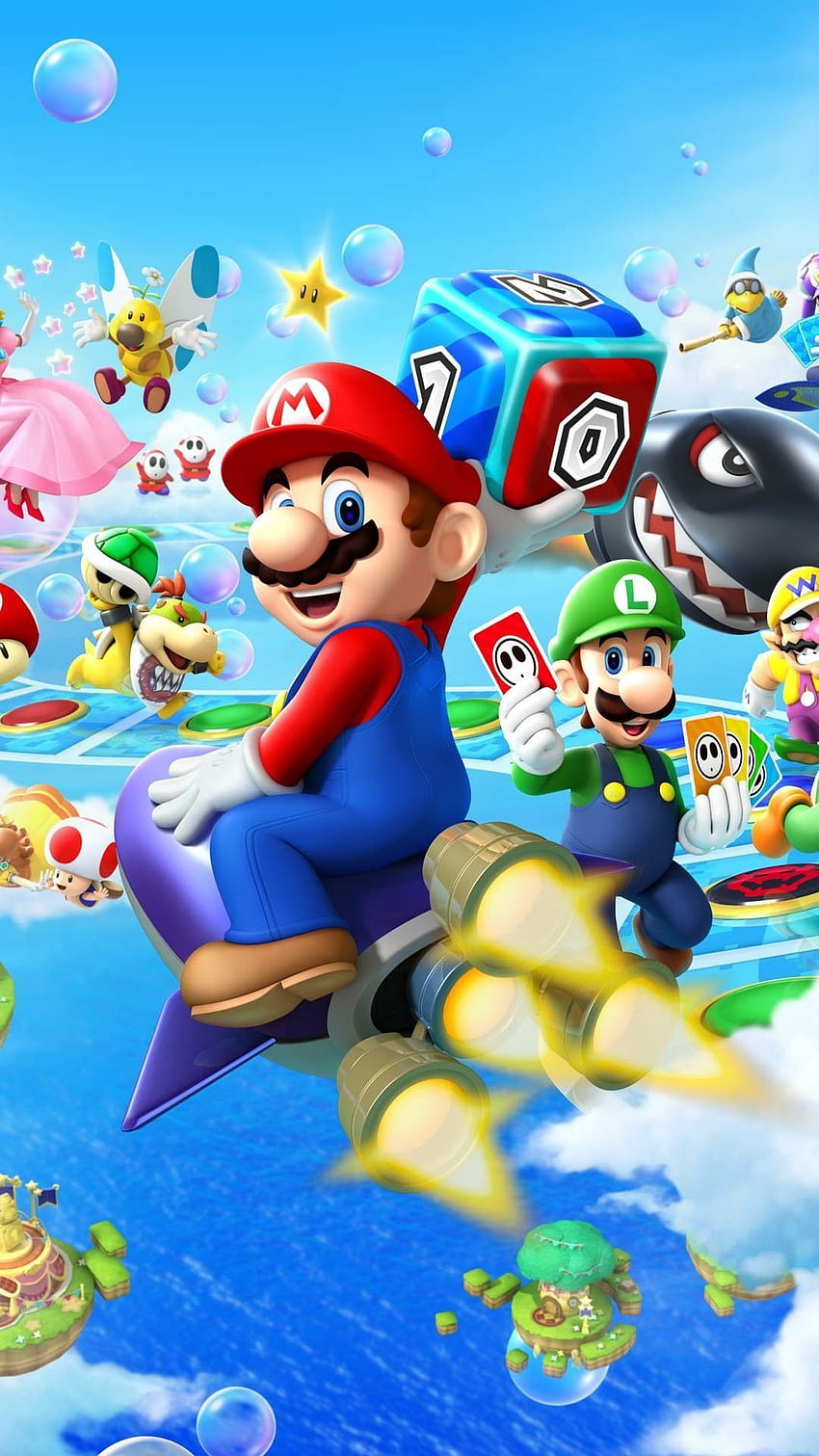 มาริโอ้ Mario e luigi, วิดีโอเกม Personagens, Festa de super mario วอลล์เปเปอร์โทรศัพท์ HD