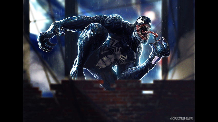 Venom Marvel Comics symbiote costume fan art Eddie Brock Symbiote . HD wallpaper
