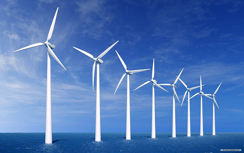 Windmühlenhintergrund.. - Windmühle 2 - - Index 20. Offshore-Windparks, Offshore-Windturbinen, Offshore-Wind, Saubere Energie HD-Hintergrundbild