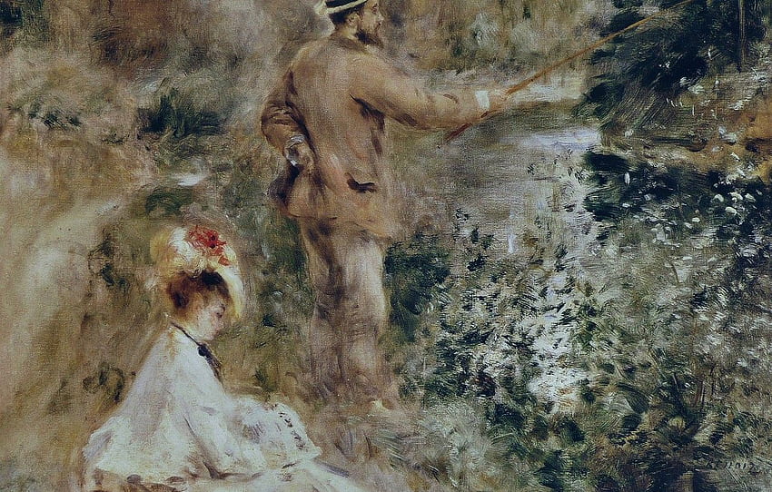 nature, , genre, Fisherman, Pierre Auguste, Renoir HD wallpaper
