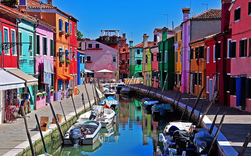 Burano Itália Island For em alta qualidade. Lugares turisticos, Lugares na italia, Veneza italia papel de parede HD