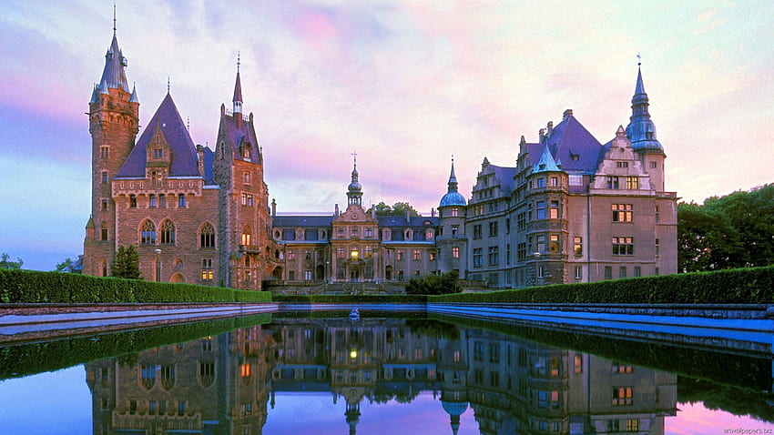 Man Made Moszna Castle Castle Poland Reflection Architecture . Waterfall castle poland, Beautiful castles, Castle HD wallpaper