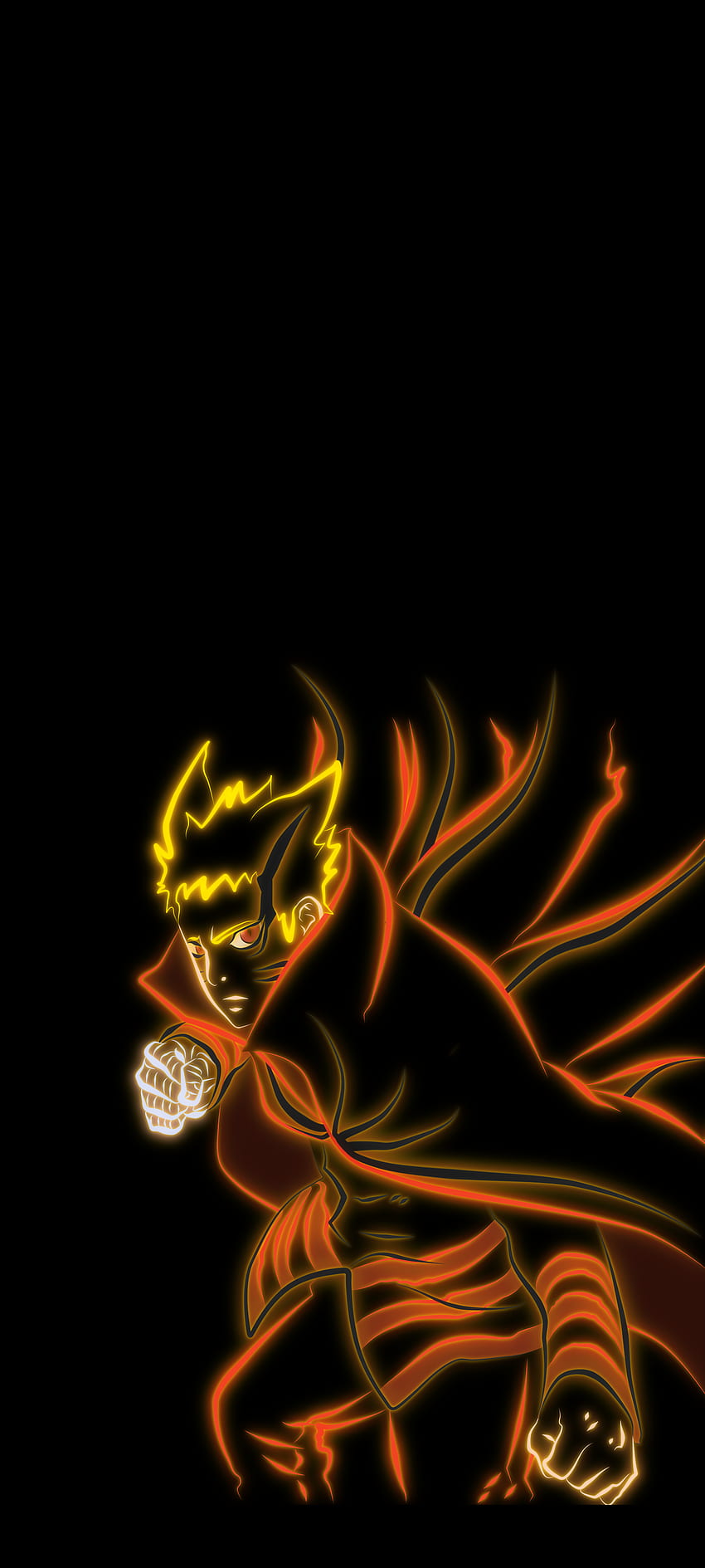 Naruto Baryon-Modus (): Amoledbackground HD-Handy-Hintergrundbild