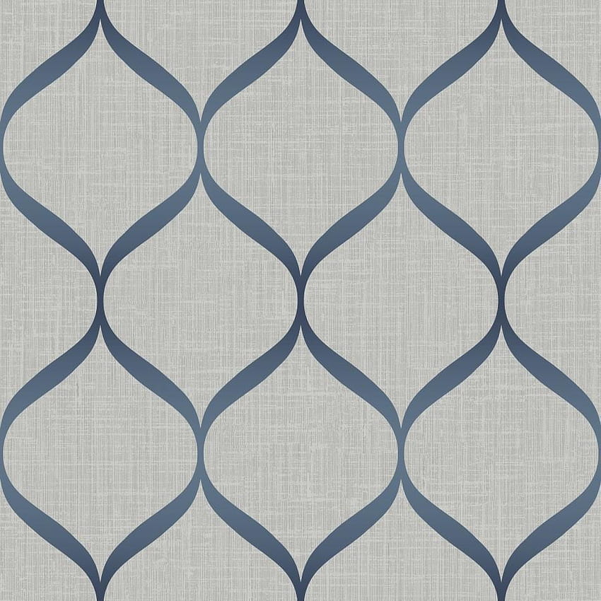 Pear Tree Grey / Blue Geometric Trellis HD phone wallpaper