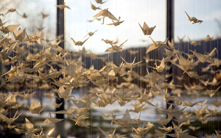 Origami birds. Life, Love. Origami birds and Bird, Origami Crane HD wallpaper