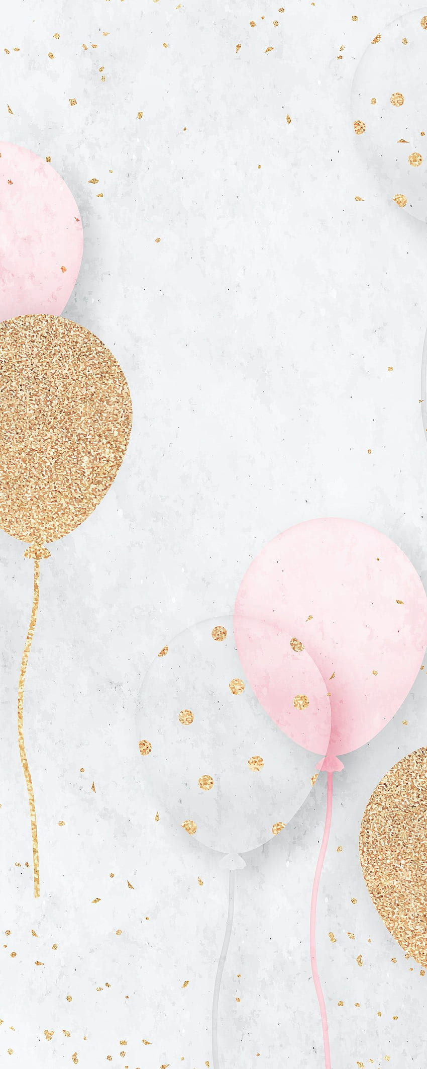 Pink and gold glittery balloons background vector. premium by / Aum. Balloon background, Happy birtay , Pink and gold background, Golden Birtay HD phone wallpaper