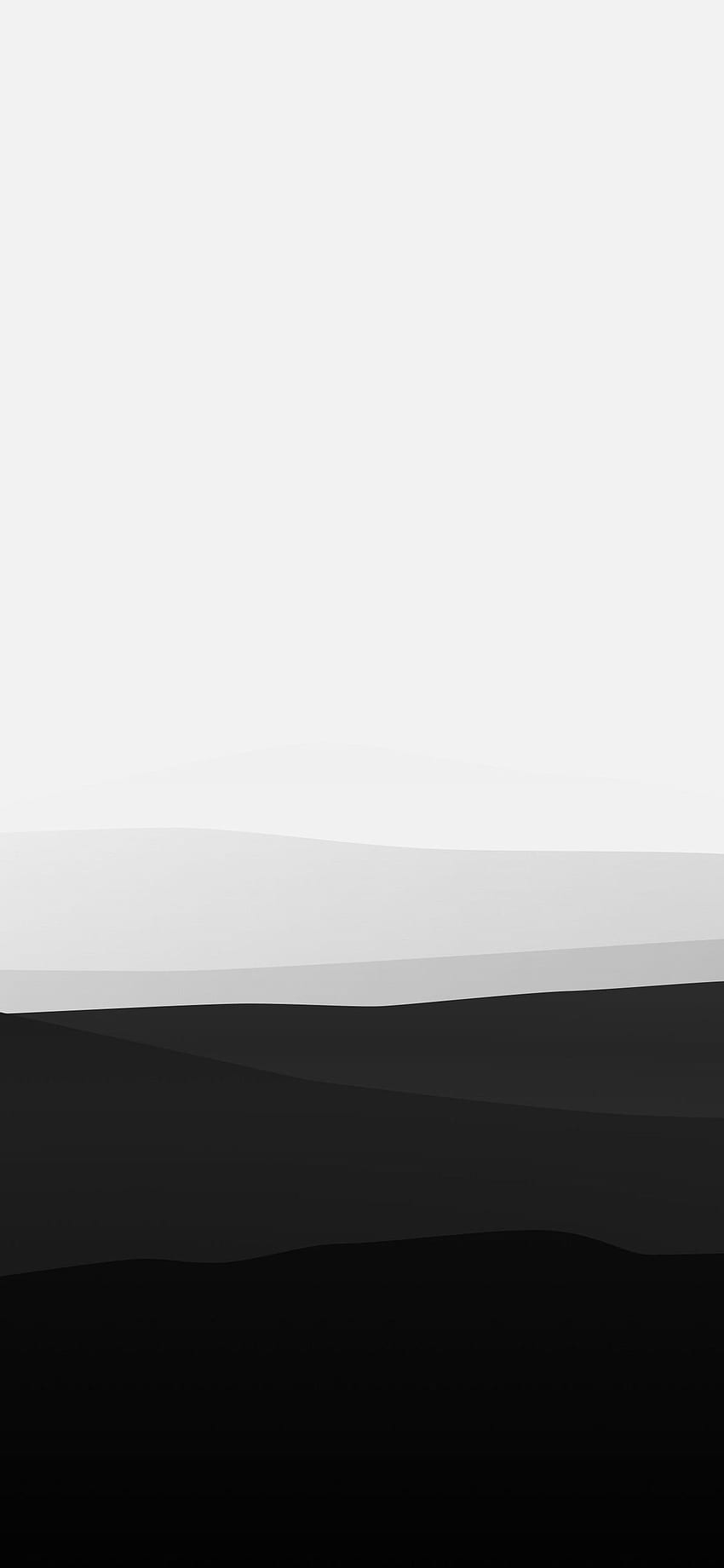 Minimalistyczne góry czarno-białe iPhone XS, iPhone 10, skala szarości Tapeta na telefon HD