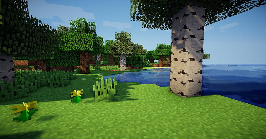 Minecraft-Landschaft, Minecraft-Ebenen HD-Hintergrundbild