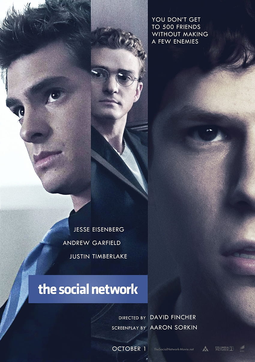 The Social Network (2010) Film en double audio ourdou + films anglais avec sous-titres, The Social Network Movie Fond d'écran de téléphone HD