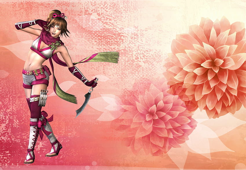 kunoichi, colorful, kunai, ninja, cute, nice, anime, best, cool, girls, funny, flowers HD wallpaper