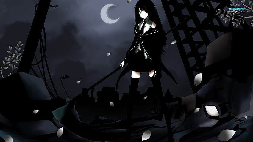 Black Anime Girl, Cool Dark Anime Girl HD wallpaper