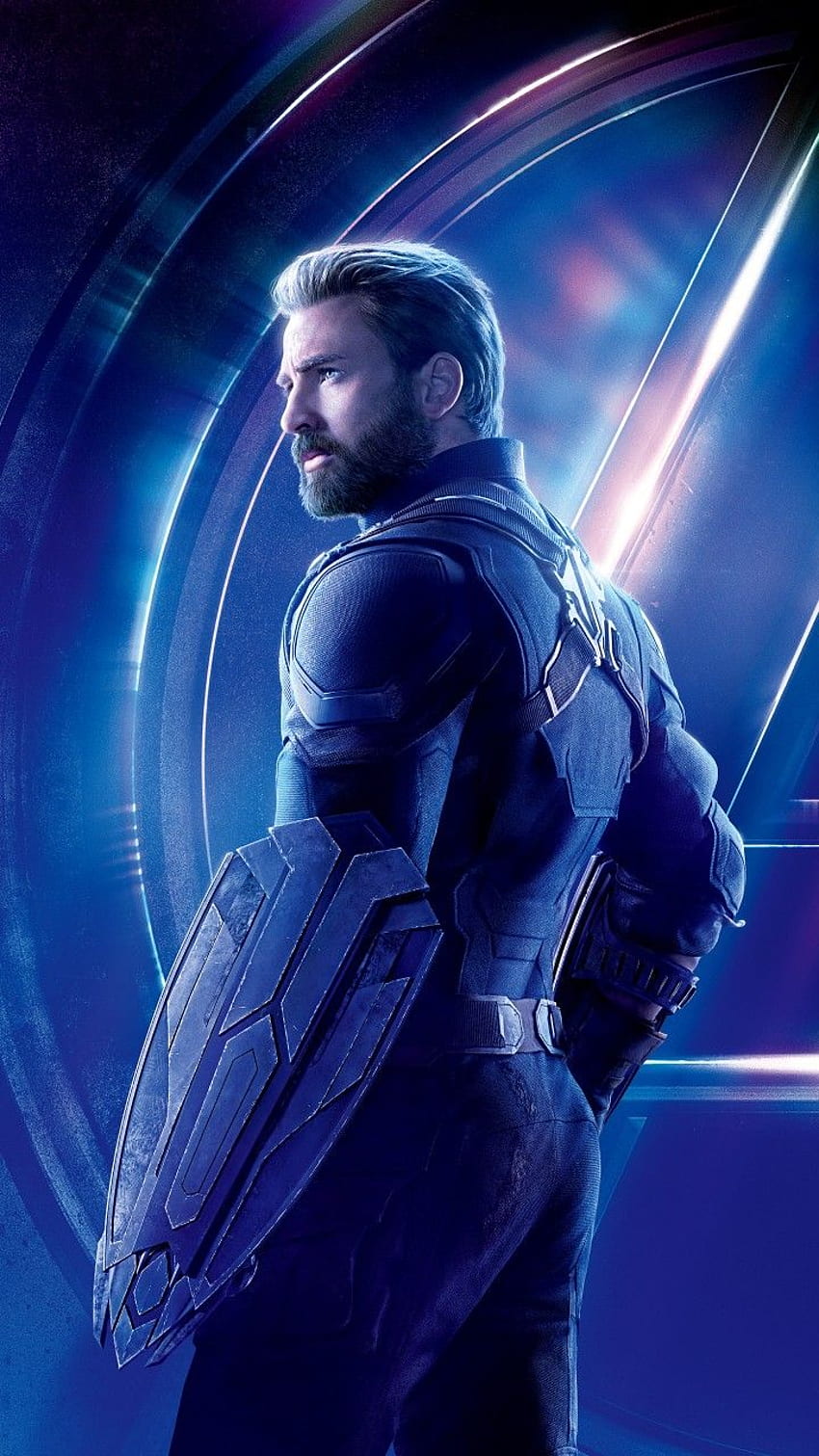 Chris Evans as Captain America Avengers Infinity War </a> HD phone wallpaper