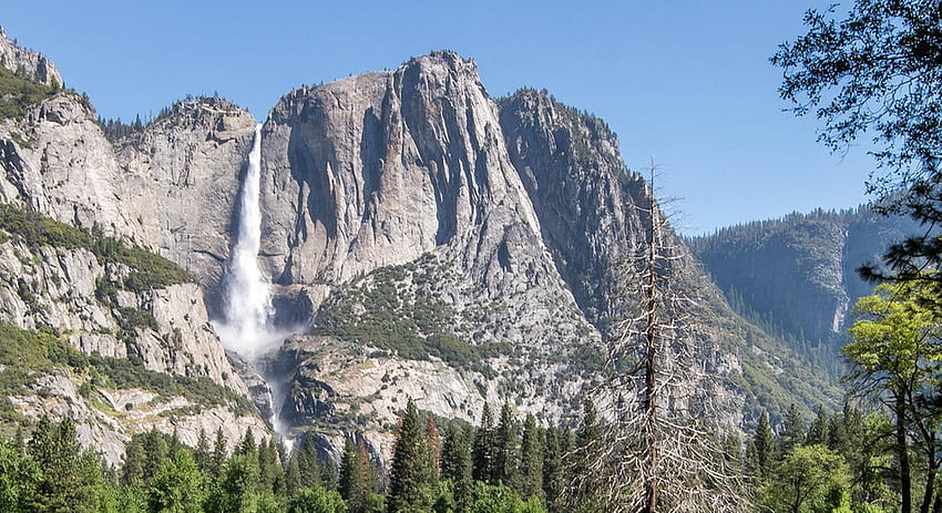 Yosemite Falls, zabawa, wodospad, chłodno, natura, góra Tapeta HD