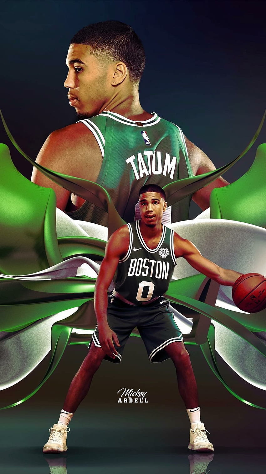 Jaysona Tatuma. Jayson Tatum, koszykówka Celtics, sztuka koszykówki NBA, koszulka Jayson Tatum Tapeta na telefon HD