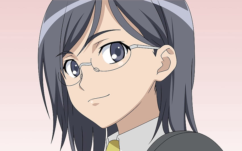 Anime, Girl, Glasses, Spectacles, Brunette HD wallpaper