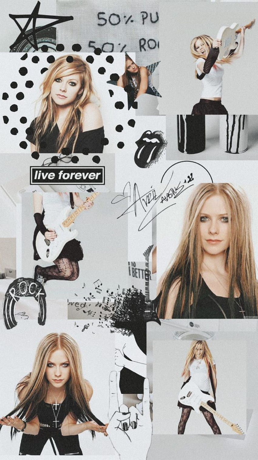 Avril Lavigne :), Pop, Singer, 2000s, Aesthetic, Rock, Punk, Tumblr, BlackStar, Black, AvrilLavigne HD phone wallpaper