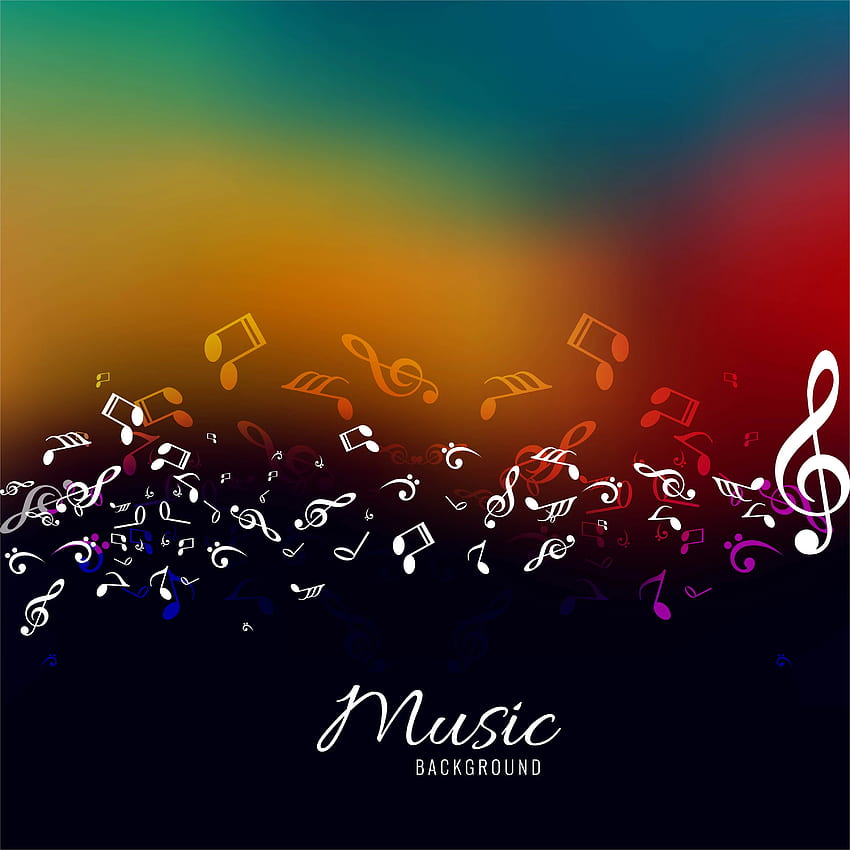 Abstract Music Notes Design For Music Colorful Background - - HD phone wallpaper