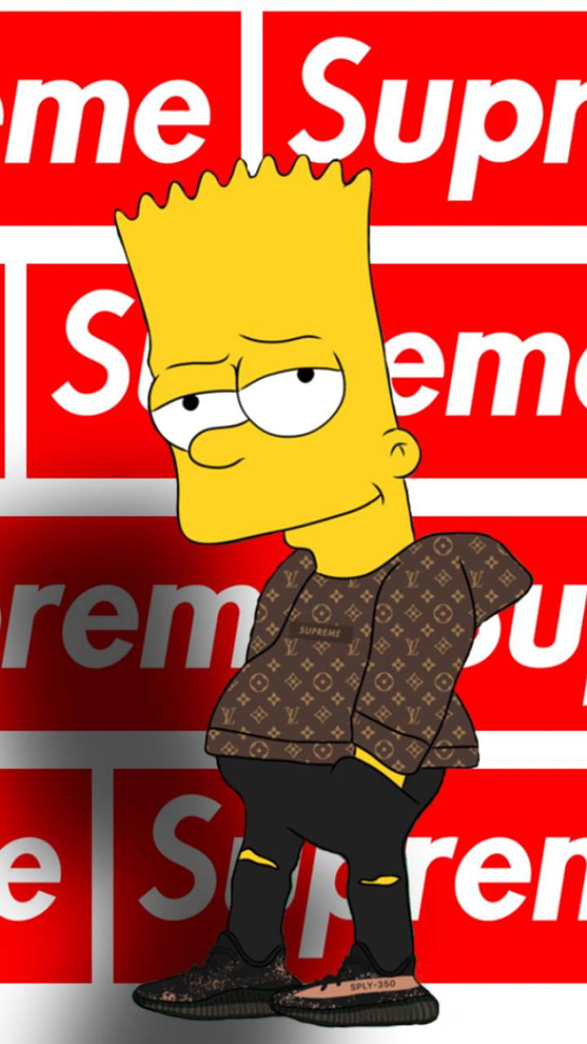 Bart wygina yeezy, Bart Simpson yeezy Tapeta na telefon HD
