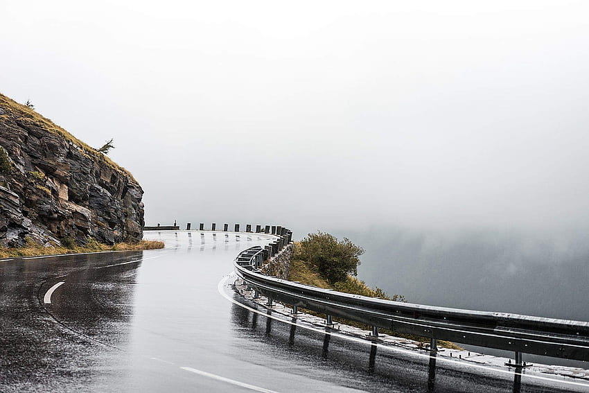 Rainy Road on Grossglockner, Austria Stock HD wallpaper
