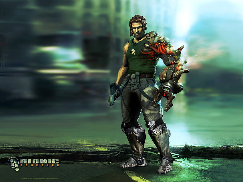 Bionic-The Hero, videojuego, comando biónico, hombre, biónico, aventura, acción, héroe, abstracto, fantástico, juego, increíble fondo de pantalla
